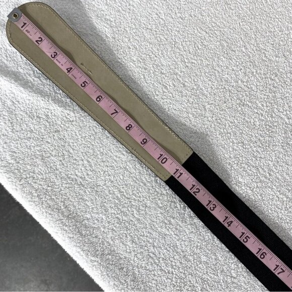 Vintage Black Silver Faux Leather Statement Belt - Picture 6 of 13